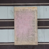 typed text on gouache on paperback page on Farrow & Ball wallpaper 1’ x 5’